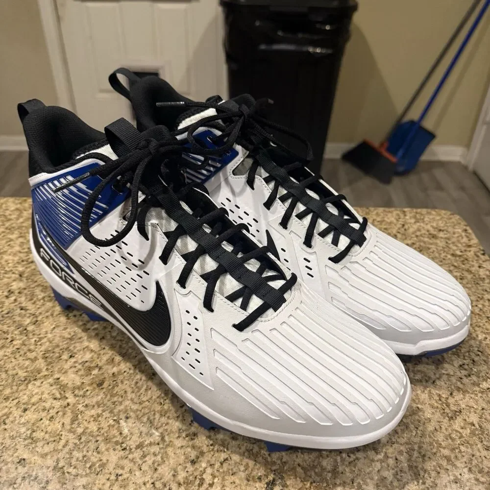 BRAND NEW Nike Force Savage Pro 3 Men's Size 16 Cleats White/Blue DA5453-110